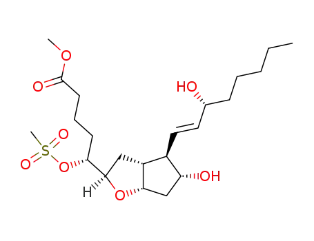 (R)-5-[(2R,3aR,4R,5R,6aS)-5-Hydroxy-4-((E)-(R)-3-hydroxy-oct-1-enyl)-hexahydro-cyclopenta[b]furan-2-yl]-5-methanesulfonyloxy-pentanoic acid methyl ester