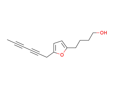 Molecular Structure of 1086594-84-4 (5-(hexa-2,4-diynyl)-2-(4-hydroxybutyl)furan)