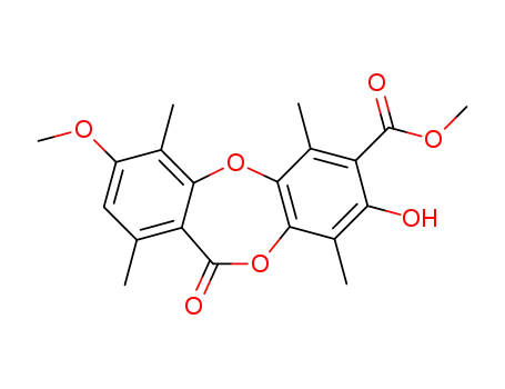11H-Dibenzo[b,e][1,4]dioxepin-7-carboxylic acid, 8-hydroxy-3-methoxy-1,4,6,9-tetramethyl-11-oxo-, methyl ester