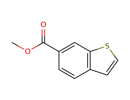 Molecular Structure of 1423-65-0 (Benzo[b]thiophene-6-carboxylic acid, methyl ester)