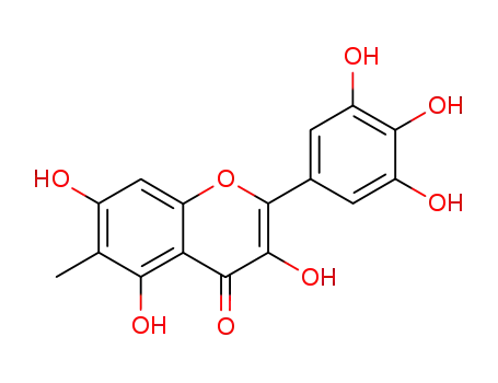 Molecular Structure of 552-50-1 (3,3',4',5,5',7-Hexahydroxy-6-methylflavone)