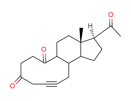 Molecular Structure of 55512-68-0 (5,10-seco-19-norpregn-5-yne-3,10,20-trione)