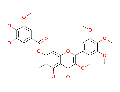 5-hydroxy-3-methoxy-6-methyl-7-(3,4,5-trimethoxy-benzoyloxy)-2-(3,4,5-trimethoxy-phenyl)-chromen-4-one