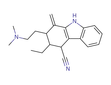 2-[2-(ジメチルアミノ)エチル]-3-エチル-2,3,4,9-テトラヒドロ-1-メチレン-1H-カルバゾール-4-カルボニトリル