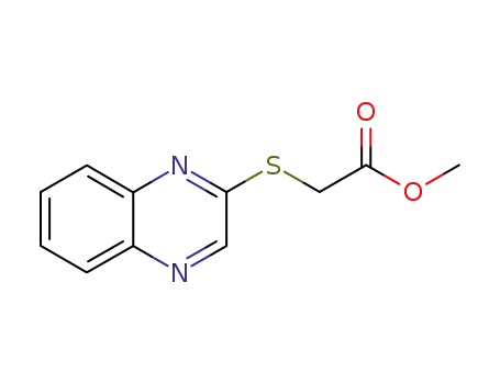 Molecular Structure of 55338-14-2 (METHYL 2-(2-QUINOXALINYLSULFANYL)ACETATE)