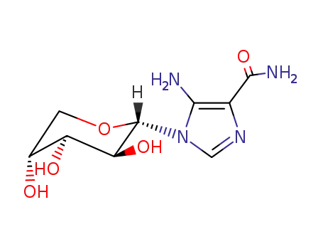 Molecular Structure of 64044-31-1 (5-amino-1-pentopyranosyl-1H-imidazole-4-carboxamide)