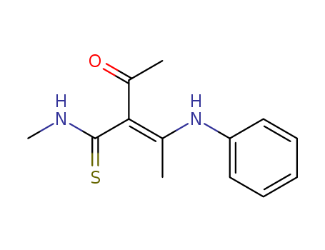 (E)-2-acetyl-3-anilino-N-methyl-but-2-enethioamide cas  62070-17-1