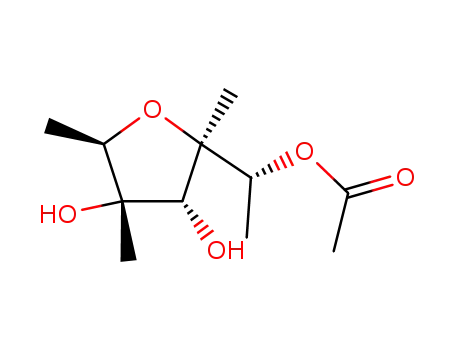 Acetic acid (R)-1-((2R,3R,4S,5R)-3,4-dihydroxy-2,4,5-trimethyl-tetrahydro-furan-2-yl)-ethyl ester