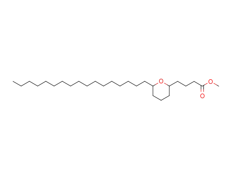 Molecular Structure of 55955-48-1 (6-Heptadecyltetrahydro-2H-pyran-2-butanoic acid methyl ester)