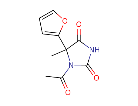2,4-Imidazolidinedione,1-acetyl-5-(2-furanyl)-5-methyl- cas  62032-09-1