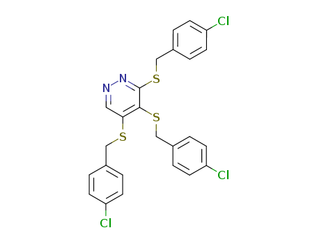 Pyridazine,3,4,5-tris[[(4-chlorophenyl)methyl]thio]- cas  5589-90-2