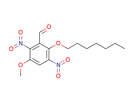 Molecular Structure of 619314-95-3 (2-(heptyloxy)-5-methoxy-3,6-dinitrobenzaldehyde)