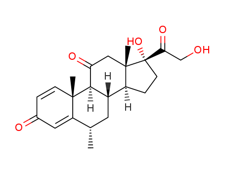 Pregna-1,4-diene-3,11,20-trione,17,21-dihydroxy-6-methyl-, (6a)- (9CI) cas  91523-05-6