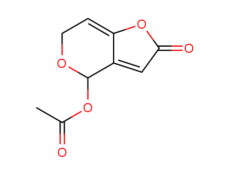 Molecular Structure of 6192-26-3 (4-Acetoxy-2,6-dihydro-4H-furo[3,2-c]pyran-2-one)
