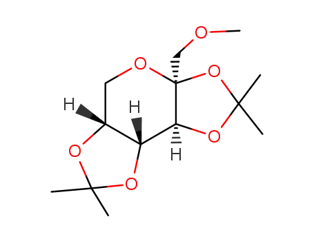 Molecular Structure of 60885-04-3 (2,3-4,5-di-O-isopropylidene-1-O-methyl-beta-fructopyranose)