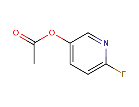 Molecular Structure of 209328-51-8 (3-Pyridinol,6-fluoro-,acetate(ester)(9CI))