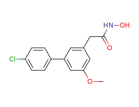 Molecular Structure of 61888-70-8 (4'-Chloro-N-hydroxy-5-methoxy-(1,1'-biphenyl)-3-acetamide)