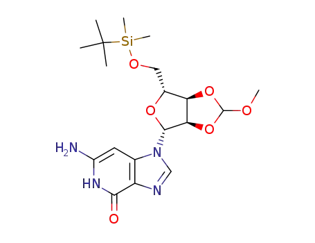 6-amino-1-(2,3-O-methoxymethylidene-5-O-TBDMS-β-D-ribofuranosyl)imidazo(4,5-c)pyridin-4(5H)-one