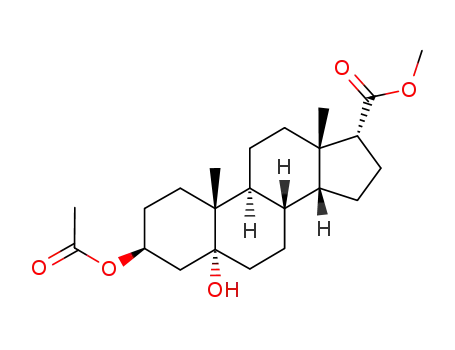 5-hydroxy-3β-acetoxy-21-nor-5α.14β.17β<i>H</i>-pregnanoic acid-(20)-methyl ester
