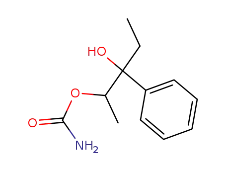 Molecular Structure of 5586-62-9 (3-hydroxy-3-phenylpentan-2-yl carbamate)