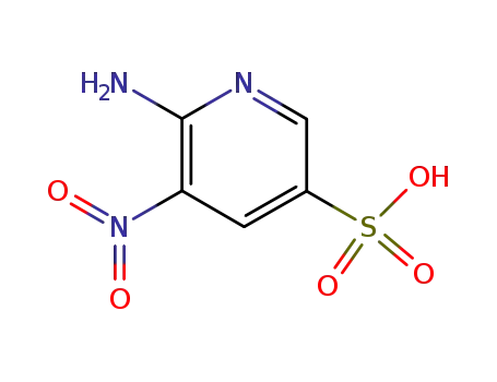 Molecular Structure of 62009-38-5 (6-Amino-5-nitro-3-pyridinesulfonic acid)