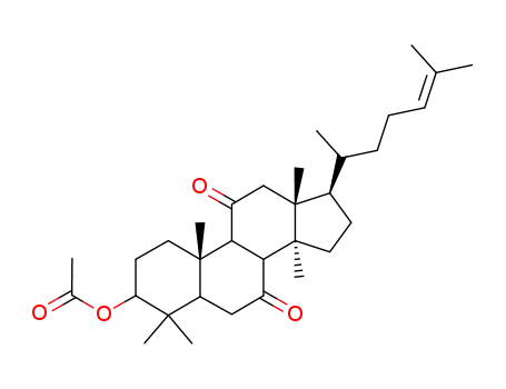 Molecular Structure of 55700-81-7 (3-Acetyloxylanost-24-ene-7,11-dione)