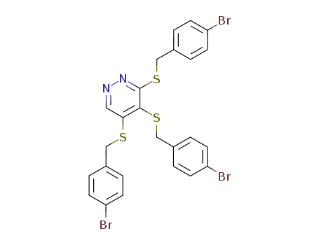 Pyridazine,3,4,5-tris[[(4-bromophenyl)methyl]thio]- cas  5589-91-3