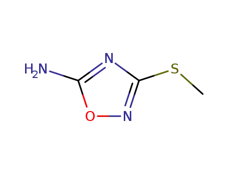 Molecular Structure of 55864-39-6 (1,2,4-Oxadiazol-5-amine,3-(methylthio)-(9CI))