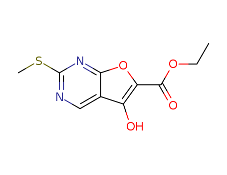 ETHYL 5-HYDROXY-2-METHYLSULFANYLFURO[2,3-D]PYRIMIDINE-6-CARBOXYLATE