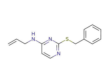 Molecular Structure of 6203-96-9 (2-(benzylsulfanyl)-N-(prop-2-en-1-yl)pyrimidin-4-amine)