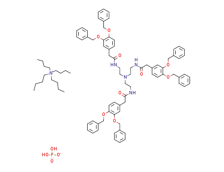 Molecular Structure of 1186217-06-0 (C<sub>16</sub>H<sub>36</sub>N<sup>(1+)</sup>*C<sub>72</sub>H<sub>72</sub>N<sub>4</sub>O<sub>9</sub>*H<sub>2</sub>O<sub>4</sub>P<sup>(1-)</sup>)