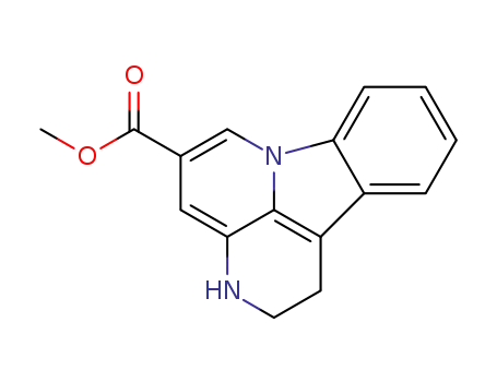 Molecular Structure of 250689-85-1 (2,3-dihydro-1<i>H</i>-indolo[3,2,1-<i>de</i>][1,5]naphthyridine-5-carboxylic acid methyl ester)