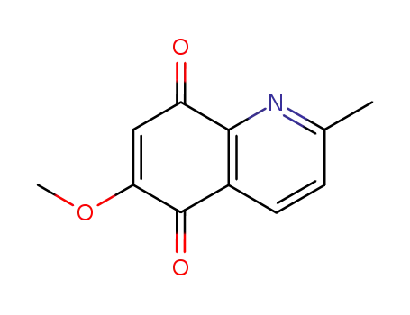Molecular Structure of 30831-32-4 (5,8-Quinolinedione, 6-methoxy-2-methyl-)