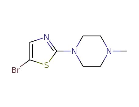 Molecular Structure of 623588-32-9 (2-(4-METHYLPIPERAZIN-1-YL)-5-BROMOTHIAZOLE)