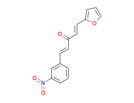 Molecular Structure of 621-20-5 ((1E)-1-(furan-2-yl)-5-(3-nitrophenyl)penta-1,4-dien-3-one)