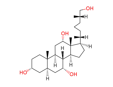 Molecular Structure of 862-53-3 (17-(7-hydroxy-6-methyl-heptan-2-yl)-10,13-dimethyl-2,3,4,5,6,7,8,9,11,12,14,15,16,17-tetradecahydro-1H-cyclopenta[a]phenanthrene-3,7,12-triol)
