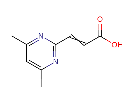 Molecular Structure of 56370-48-0 (2-Propenoic acid, 3-(4,6-dimethyl-2-pyrimidinyl)- (9CI))