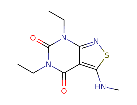 Isothiazolo[3,4-d]pyrimidine-4,6(5H,7H)-dione,5,7-diethyl-3-(methylamino)- cas  60663-76-5