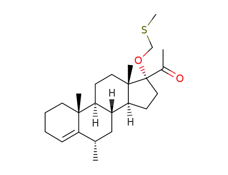 1-((6S,8R,9S,10R,13S,14S,17R)-6,10,13-Trimethyl-17-methylsulfanylmethoxy-2,3,6,7,8,9,10,11,12,13,14,15,16,17-tetradecahydro-1H-cyclopenta[a]phenanthren-17-yl)-ethanone