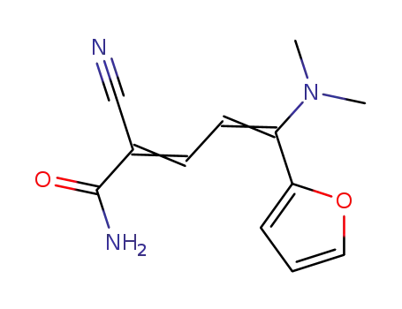 2-cyano-5-dimethylamino-5-furan-2-yl-penta-2,4-dienoic acid amide