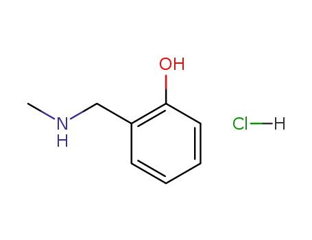 Molecular Structure of 63989-87-7 (Phenol,2-[(methylamino)methyl]-, hydrochloride (1:1))