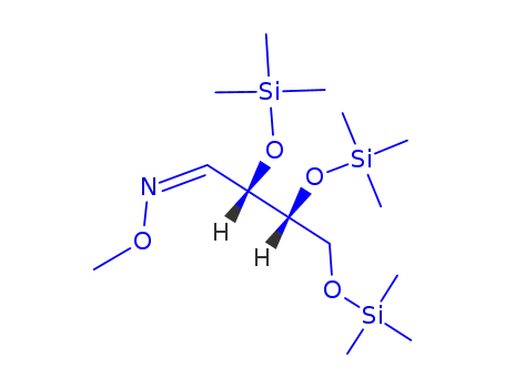 Molecular Structure of 56196-36-2 ((2R,3R)-2,3,4-Tris[(trimethylsilyl)oxy]butanal O-methyl oxime)