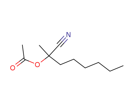 Molecular Structure of 119672-43-4 (1-cyano-1-methylheptyl acetate)