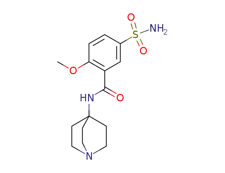 Molecular Structure of 62190-15-2 (2-Methoxy-N-(3-quinuclidinyl)-5-sulfamoylbenzamide)