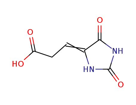 Molecular Structure of 858222-19-2 (Propanoic  acid,  3-(2,5-dioxo-4-imidazolidinylidene)-)