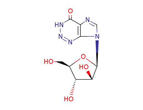 Molecular Structure of 56220-51-0 (7-pentofuranosyl-1,7-dihydro-4H-imidazo[4,5-d][1,2,3]triazin-4-one)