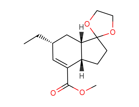 Methyl (1S,4R,6S)-4-ethylspiro(bicyclo[4.3.0]non-2-ene-7,2'-[1,3]dioxolane)-2-carboxylate