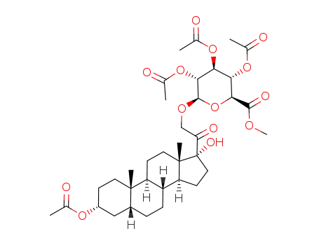 methyl (3α-acetoxy-17-α-hydroxy-20-oxo-5β-pregnan-21-yl-2',3',4'-tri-O-acetyl-β-D-glucopyranosid)uronate