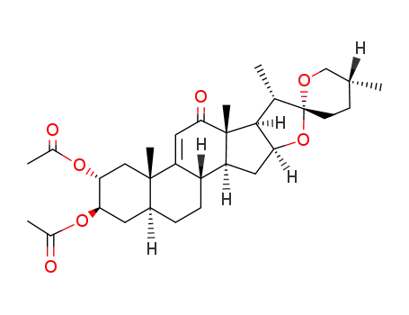 (25<i>R</i>)-2α,3β-diacetoxy-5α-spirost-9(11)-en-12-one