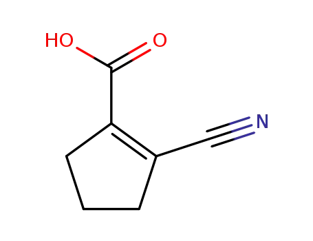 Molecular Structure of 30689-43-1 (1-Cyclopentene-1-carboxylic acid, 2-cyano-)
